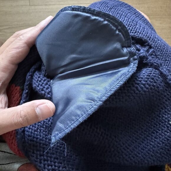 Vintage 90s Christina Handknit Cardigan Sweater Size S Thanksgiving Fall Cottage - Picture 8 of 12